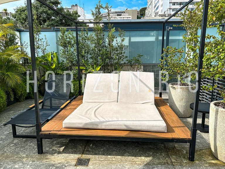 Loft contemporain à louer à Ipanema avec terrasse