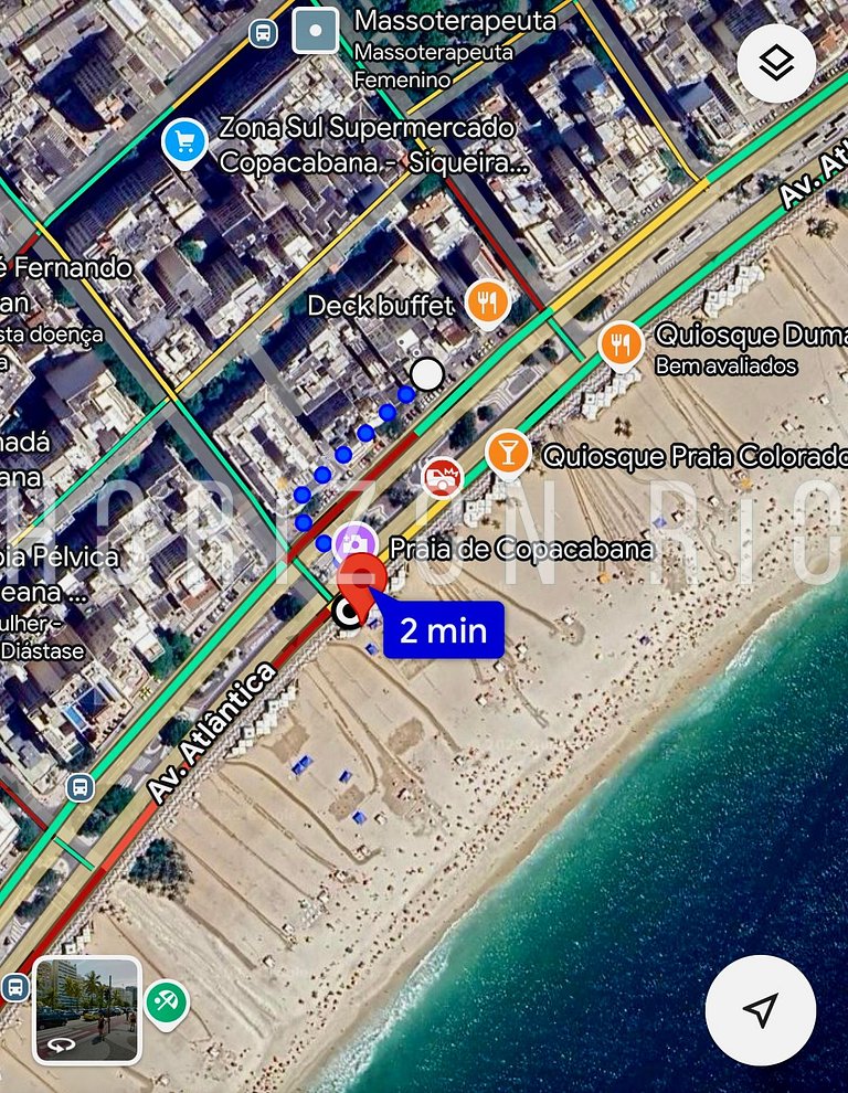 Apartamento vista mar en Av. Atlántica - 3 cuartos alquiler