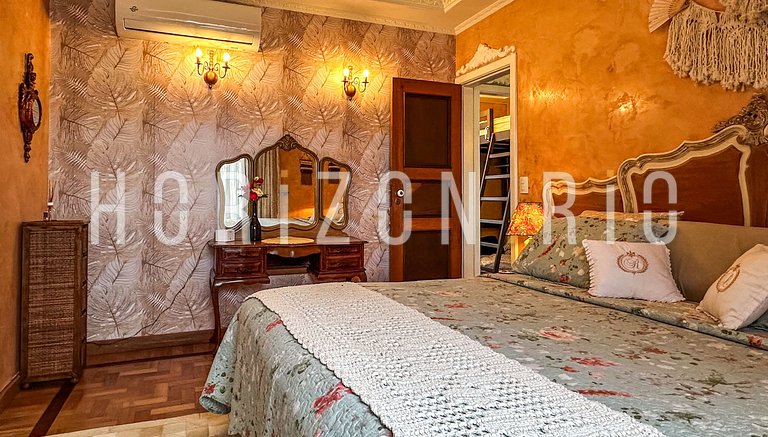 Charmosa cobertura com decoração mediterrânea em Ipanema RJ