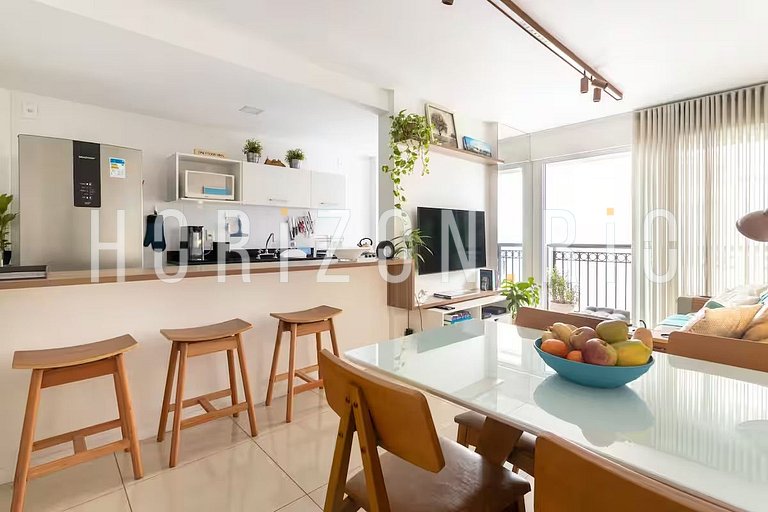 Luxuoso apartamento de 2 quartos no Wave Ipanema