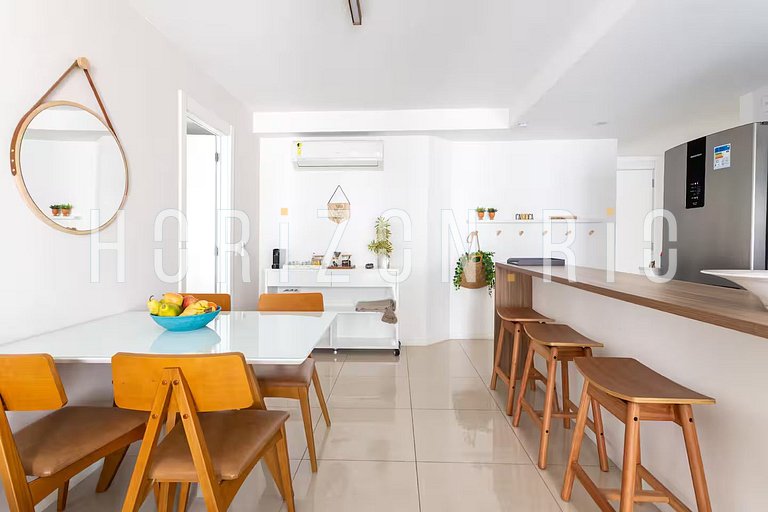 Luxuoso apartamento de 2 quartos no Wave Ipanema