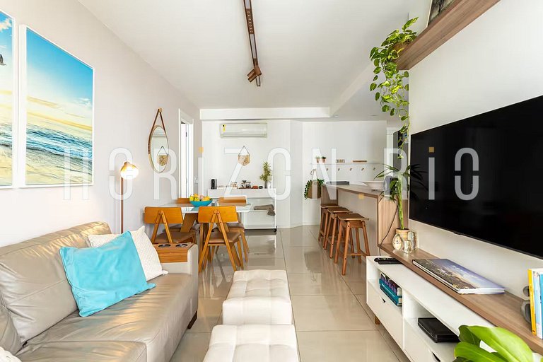Luxuoso apartamento de 2 quartos no Wave Ipanema