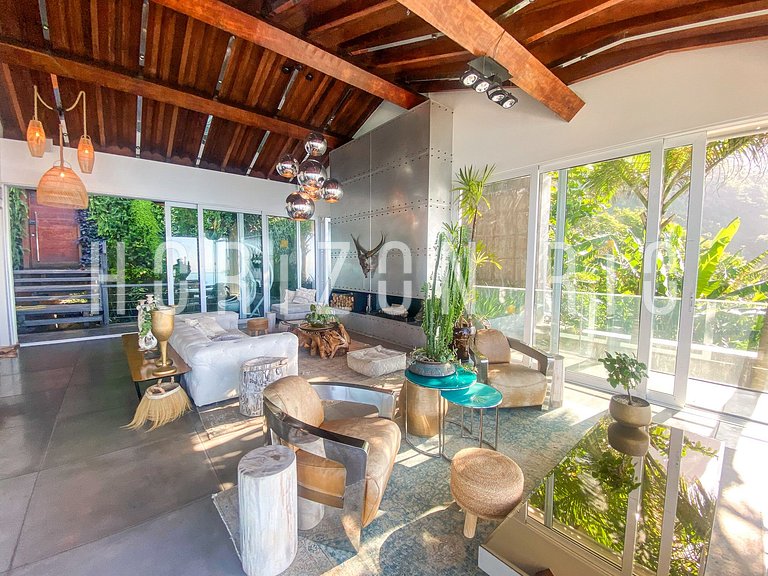 Luxe villa 5 chambres à louer à Joá avec vue sur mer