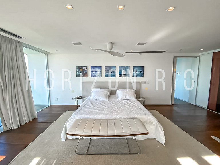 Luxe villa 5 chambres à louer à Joá avec vue sur mer