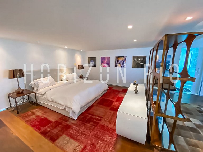 Luxe villa 5 chambres à louer à Joá avec vue sur mer