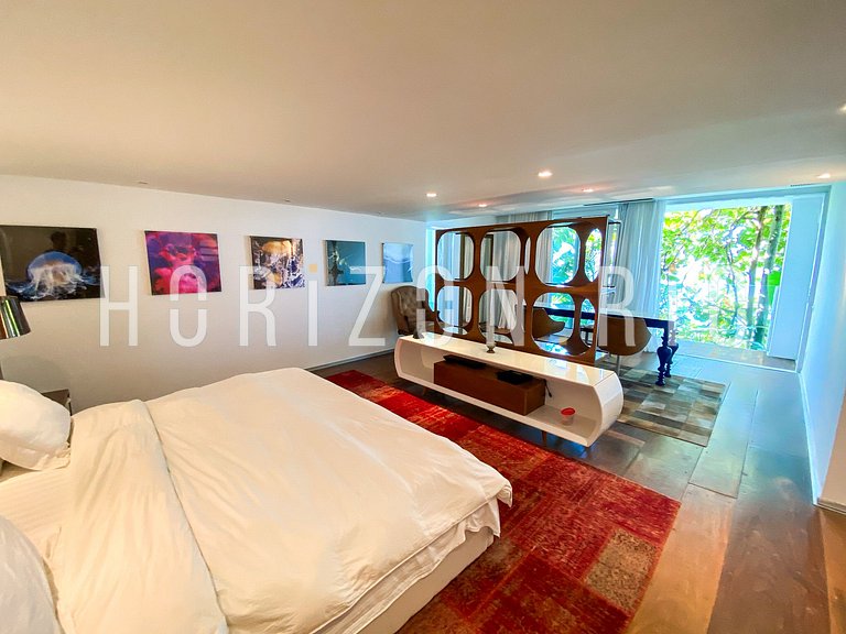 Luxe villa 5 chambres à louer à Joá avec vue sur mer