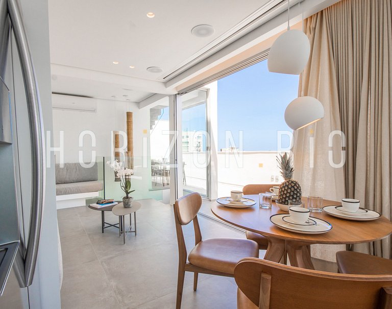 Penthouse à louer à Ipanema: 2 chambres, terrasse, jacuzzi