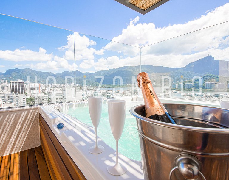 Lujosa cobertura en Ipanema con vista, terraza y jacuzzi