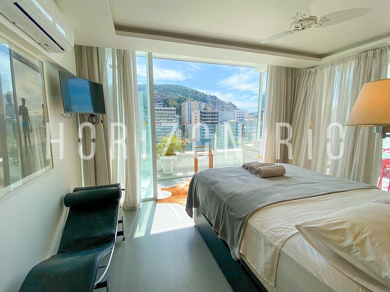 Cobertura de Luxo com Jacuzzi para Alugar em Ipanema Posto 8