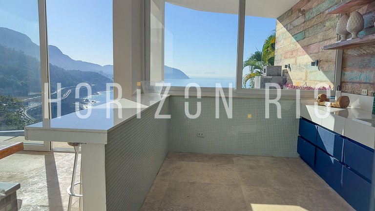 Maison de luxe avec 6 suites à louer à Joá - Horizon Rio