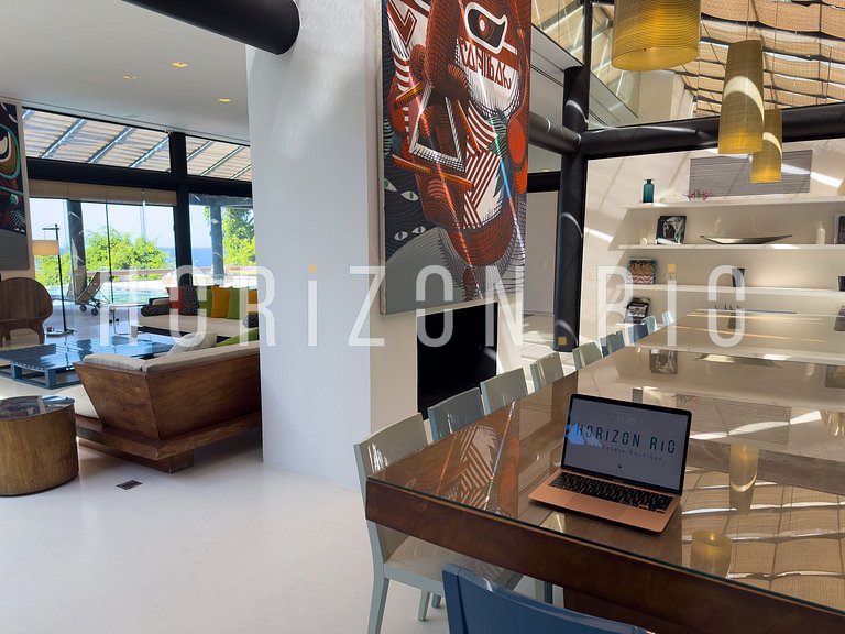 Casa contemporánea en São Conrado, Alquiler con vista al mar