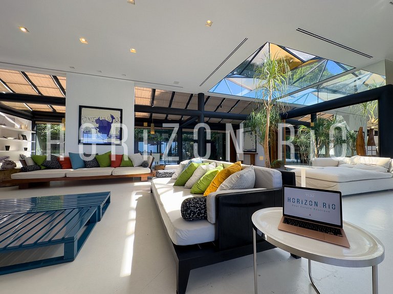 Location maison contemporaine avec vue mer à São Conrado