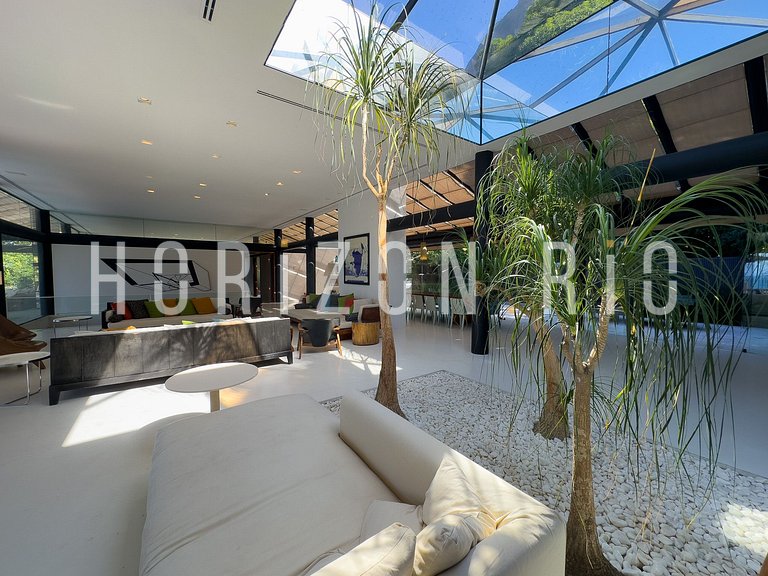 Casa contemporánea en São Conrado, Alquiler con vista al mar