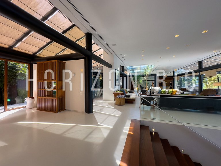 Location maison contemporaine avec vue mer à São Conrado