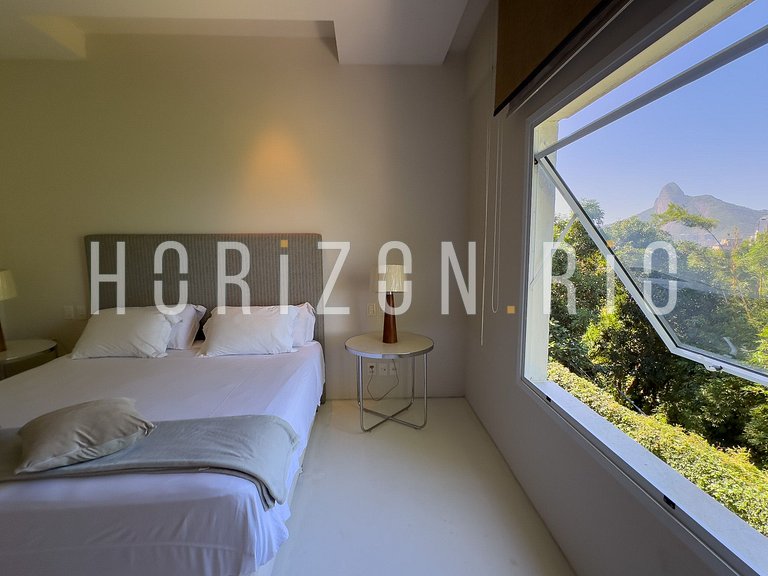 Location maison contemporaine avec vue mer à São Conrado