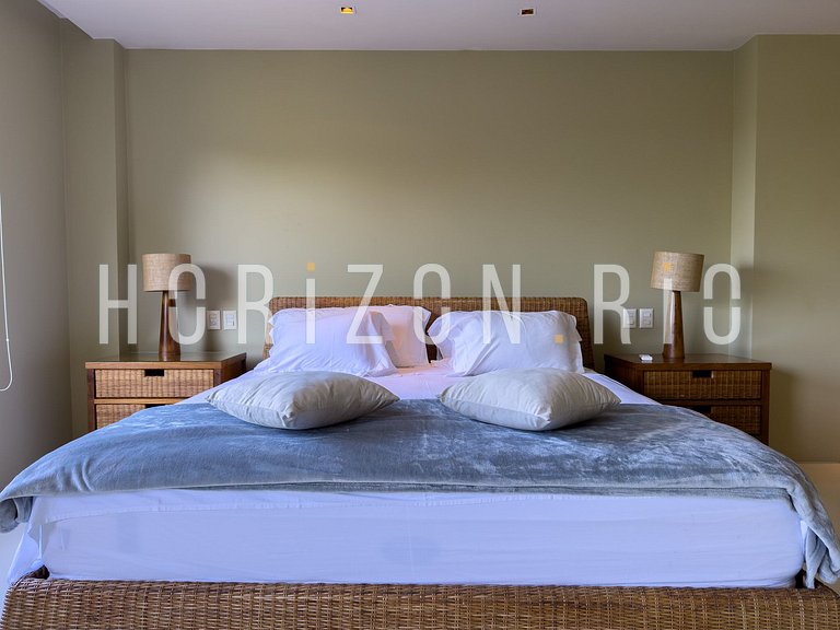 Location maison contemporaine avec vue mer à São Conrado