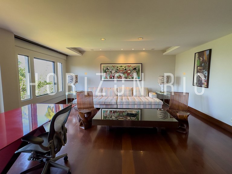 Location maison contemporaine avec vue mer à São Conrado