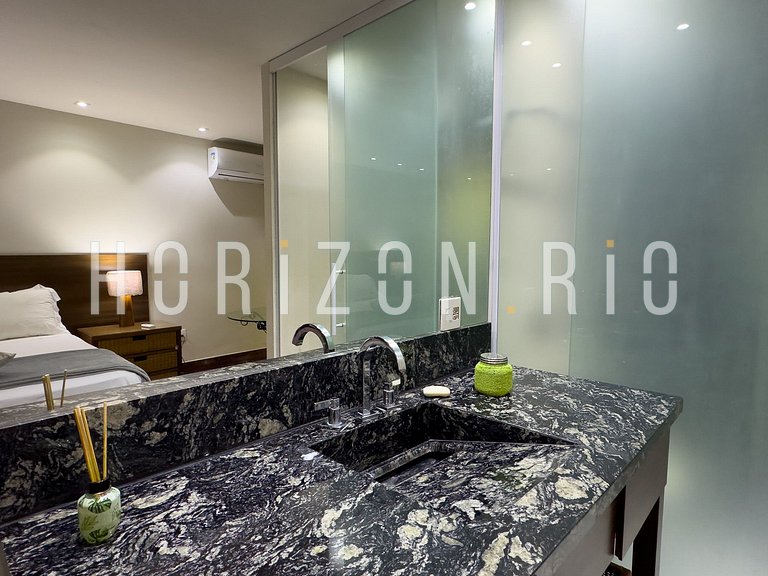 Location maison contemporaine avec vue mer à São Conrado