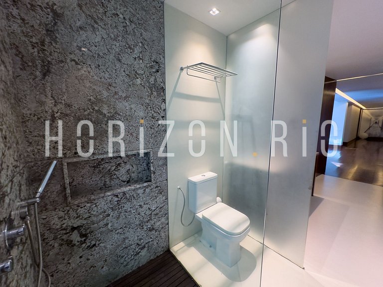 Location maison contemporaine avec vue mer à São Conrado