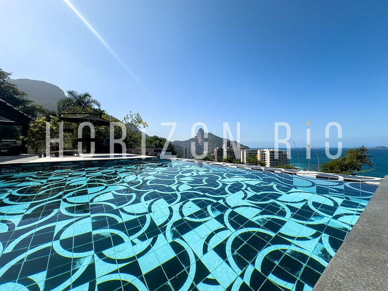 Casa contemporánea en São Conrado, Alquiler con vista al mar