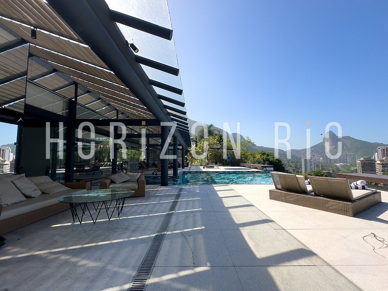 Location maison contemporaine avec vue mer à São Conrado