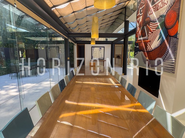 Location maison contemporaine avec vue mer à São Conrado