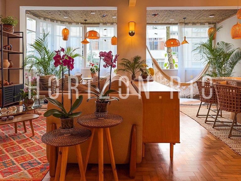 Oásis mediterrâneo em Copacabana a passos do mar