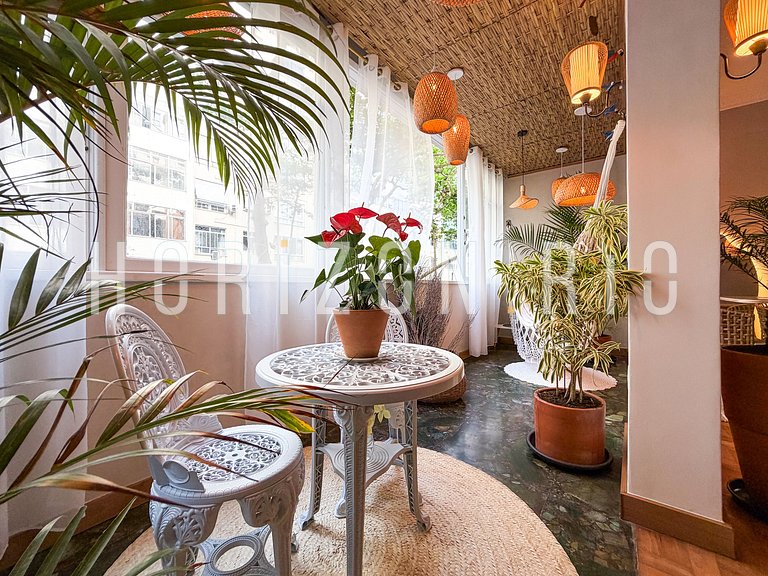 Oasis mediterráneo en Copacabana, a pasos del mar