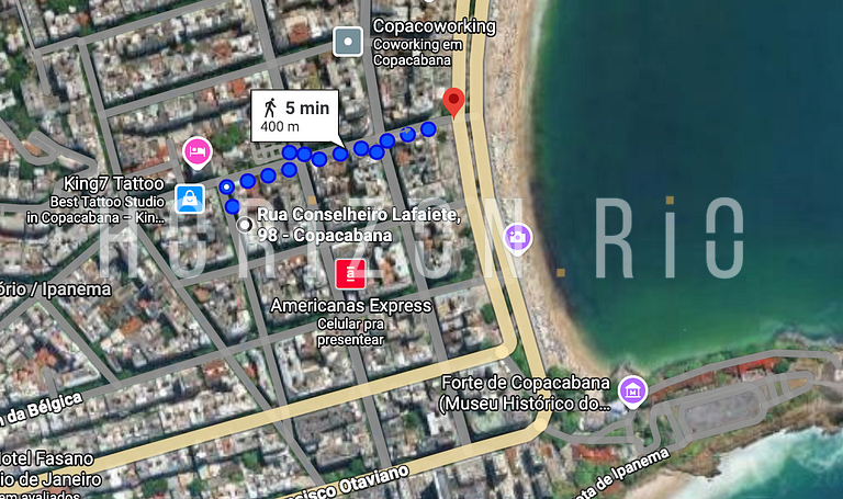 Oasis mediterráneo en Copacabana, a pasos del mar