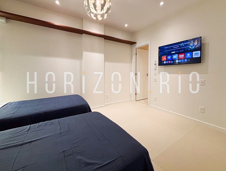 Apartamento de 2 quartos com vista-mar