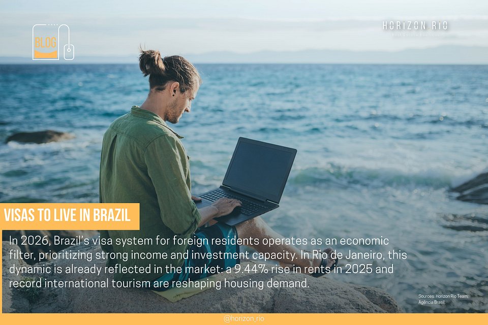 Quais vistos permitem morar no Brasil em 2026 — e o que os dados revelam sobre onde viver no Rio de Janeiro